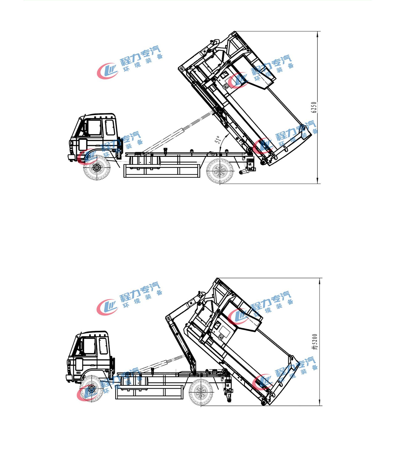 重汽豪曼勾臂垃圾車